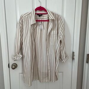 NWT Banana Republic Button Up Sz LG